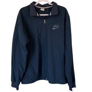 Nike Men’s Zip Front Windbreaker Navy Blue Size L